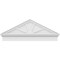 Ekena Millwork Peaked Cap 4 Spoke Architectural PVC Combination Pediment, 46"W x 18-3/8"H x 2-3/4"P (Pitch 6/12) PEDPC046X185PKC04 - alternate 6